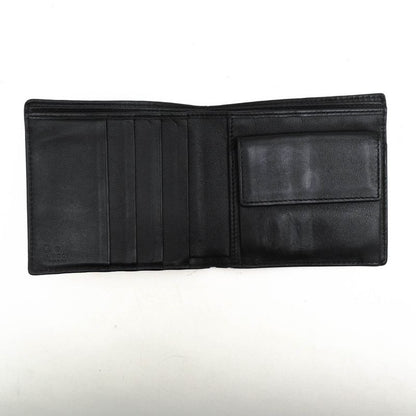 Gucci Wallet Men Leather Genuine Black 150413 534563 Micro Gucci Guccissima with Coin