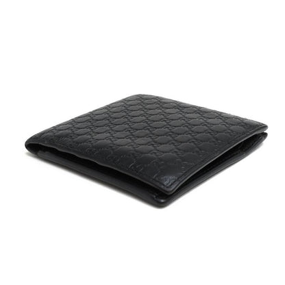 Gucci Wallet Men Leather Genuine Black 150413 534563 Micro Gucci Guccissima with Coin