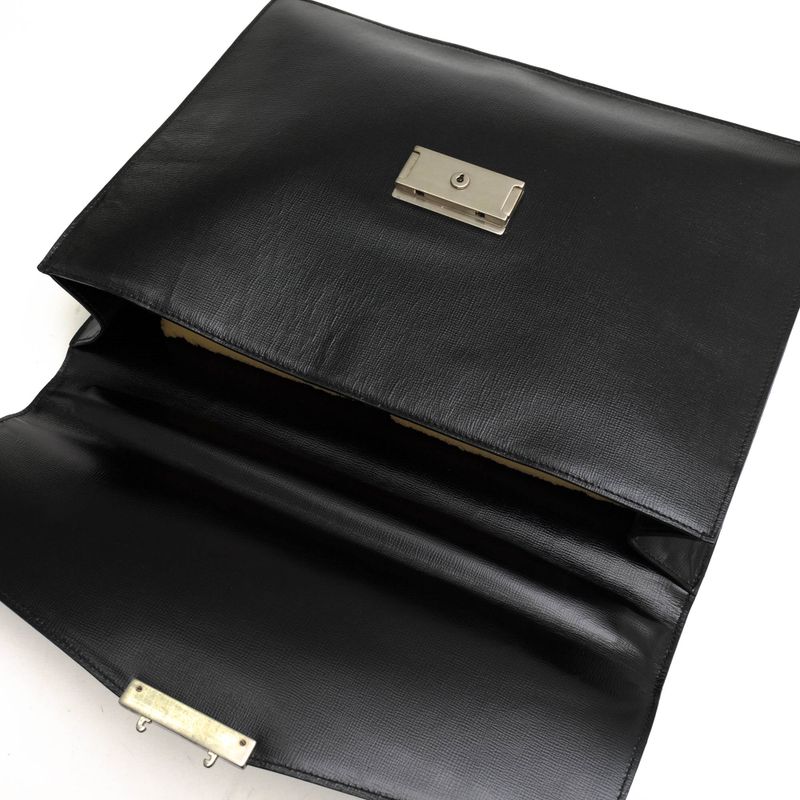 Prada Bags Briefcase Business Bag Business Men Leather Genuine Leather Black