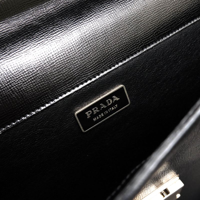 Prada Bags Briefcase Business Bag Business Men Leather Genuine Leather Black