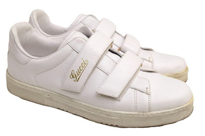 Gucci Shoes Sneakers Shoes Low Cut Ladies Women Leather Genuine White 138733