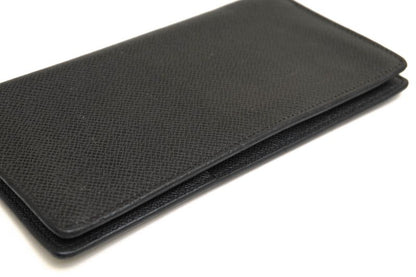 Louis Vuitton Long Wallet Men Leather Genuine Black M30394 Taiga Porte Barreur