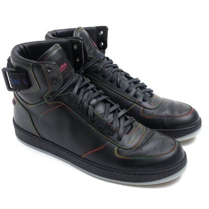 Louis Vuitton Shoes Sneakers Shoes High Cut Men Leather Genuine Black Rivoli