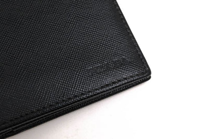 Prada Long Wallet Men Leather Genuine Black 2mv836 Portafverticgrande with Coin