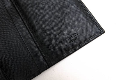 Prada Long Wallet Men Leather Genuine Black 2mv836 Portafverticgrande with Coin