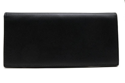 Prada Long Wallet Men Leather Genuine Black 2mv836 Portafverticgrande with Coin