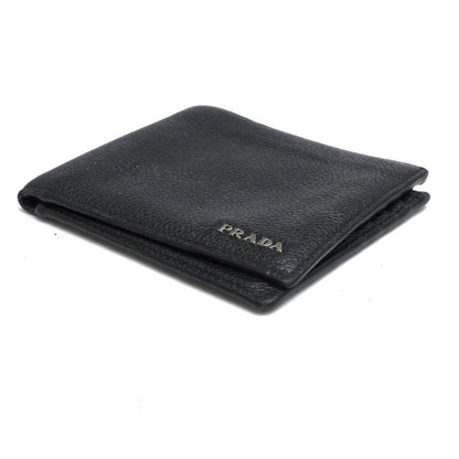 Prada Wallet Men Wallet Leather Genuine Leather Black 2mo513 Vitmicro Grain