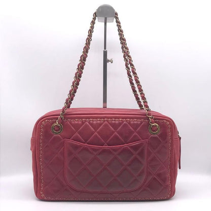 Chanel Leather Quilted Chain Shoulder Bag Gold Price Negotiation Welcome