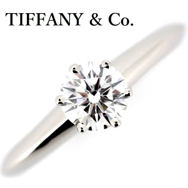 Tiffany & Co Solitaire 059ct Diamond Ring D-vs1 Pt950