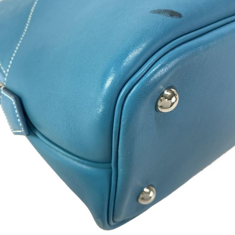 Hermes Bolide 1923 31cm (1220in) Blue Jean Silver Hardware