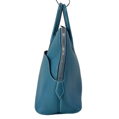 Hermes Bolide 1923 31cm (1220in) Blue Jean Silver Hardware