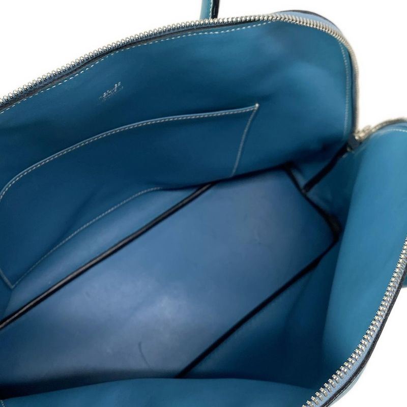 Hermes Bolide 1923 31cm (1220in) Blue Jean Silver Hardware