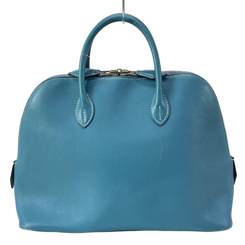 Hermes Bolide 1923 31cm (1220in) Blue Jean Silver Hardware