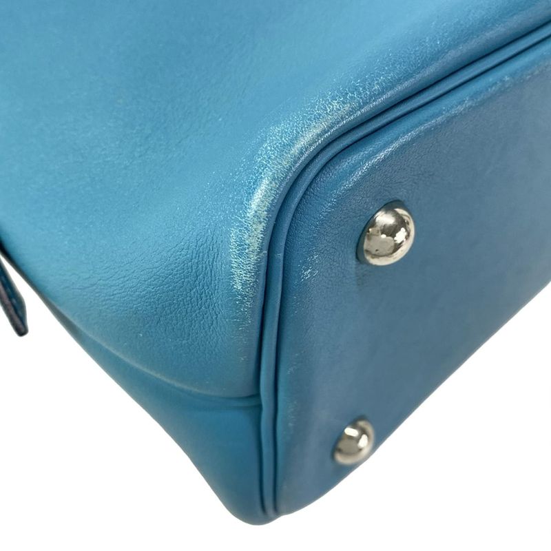 Hermes Bolide 1923 31cm (1220in) Blue Jean Silver Hardware