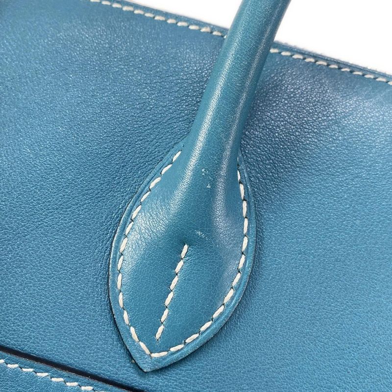 Hermes Bolide 1923 31cm (1220in) Blue Jean Silver Hardware