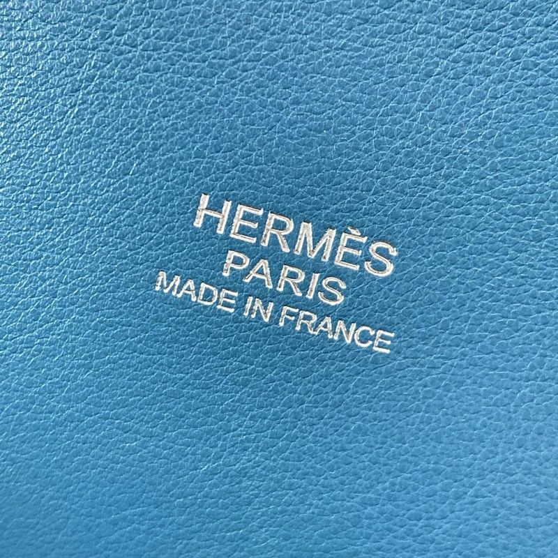 Hermes Bolide 1923 31cm (1220in) Blue Jean Silver Hardware
