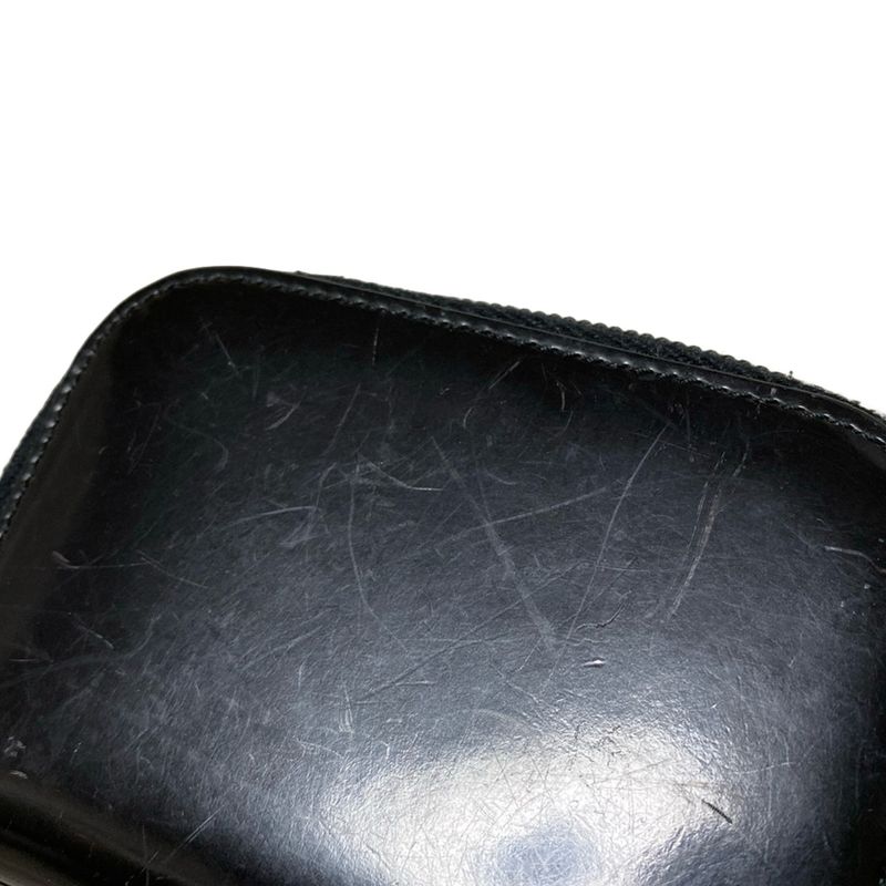 Prada Coin Case - Black Round Zipper Leather