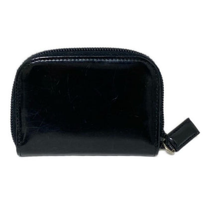 Prada Coin Case - Black Round Zipper Leather