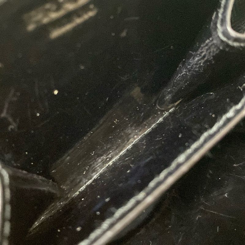 Prada Coin Case - Black Round Zipper Leather