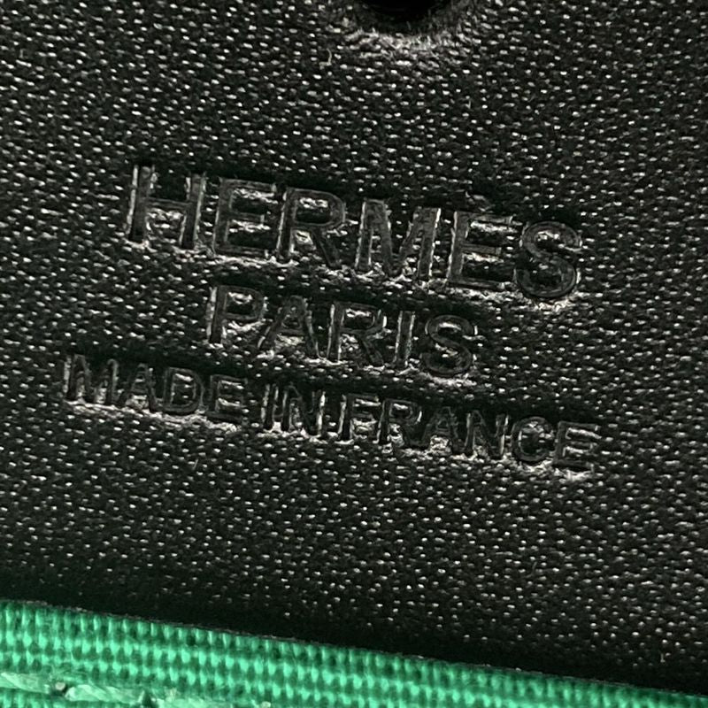 Hermes Handbag Herbag Zip PM Mint X Blue Indigo Black Lacquer/silver Hardware