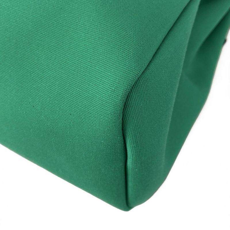 Hermes Handbag Herbag Zip PM Mint X Blue Indigo Black Lacquer/silver Hardware