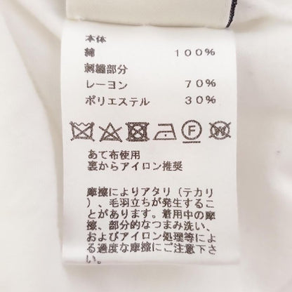 Hermes Short Sleeve T-shirt Size 38 M Womens - White Crew Neck/embroidery