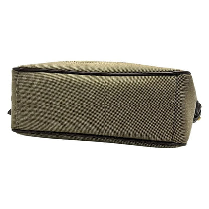 Prada Shoulder Bag Logo Jacquard Beige And Dark Brown Ribbon Leather