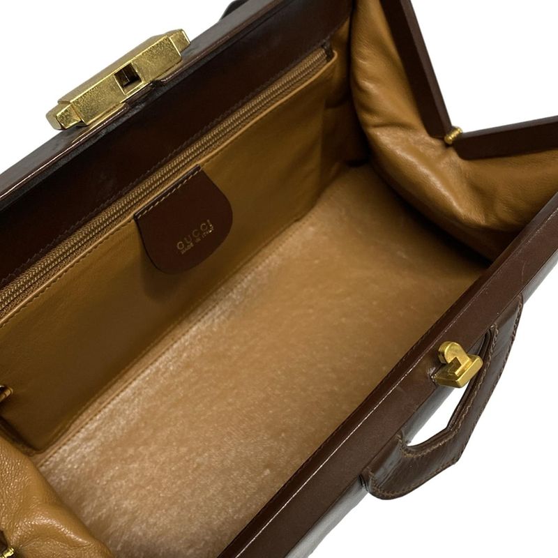 Gucci Vanity Bag - Brown Leather