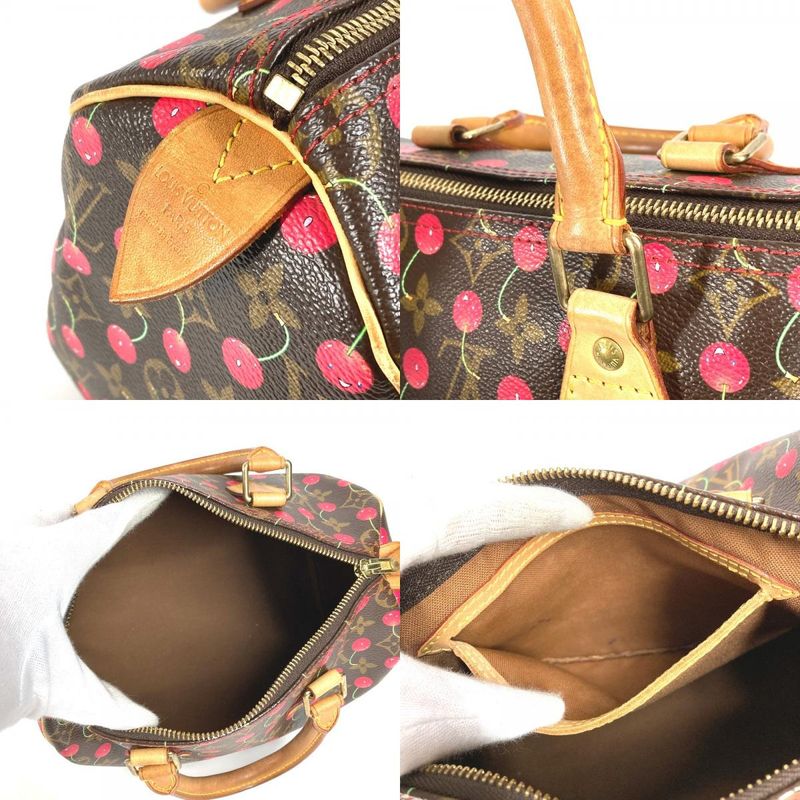 Louis Vuitton Speedy 25 Speedy 25 M95009 Monogram Cherry Canvas Red