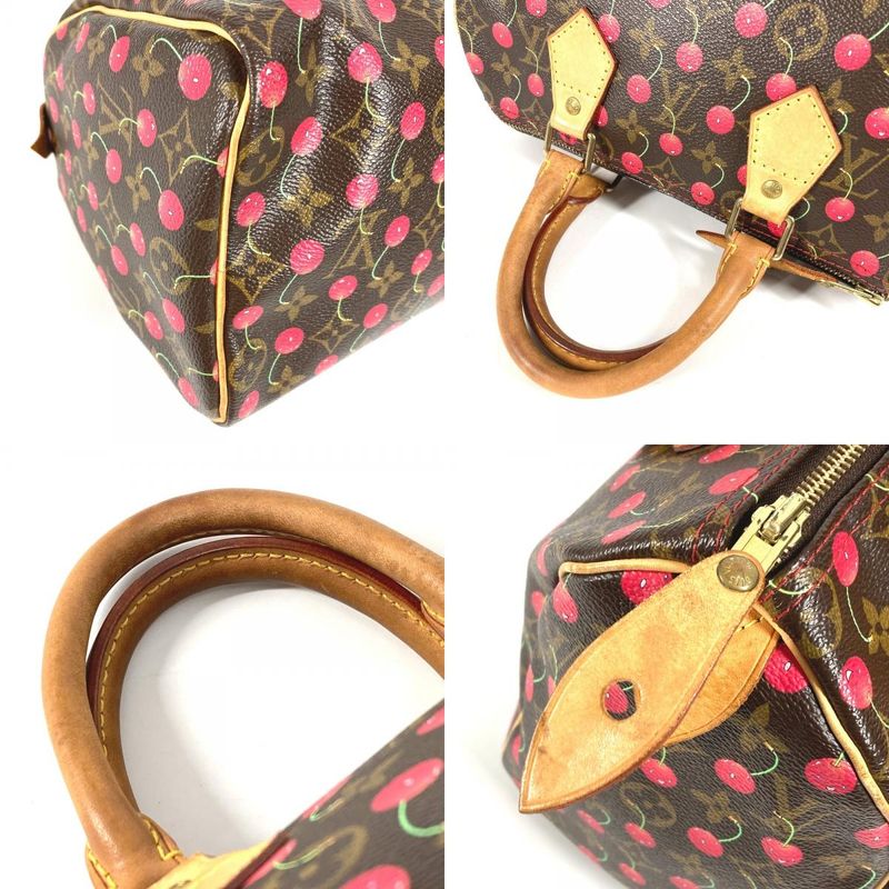 Louis Vuitton Speedy 25 Speedy 25 M95009 Monogram Cherry Canvas Red