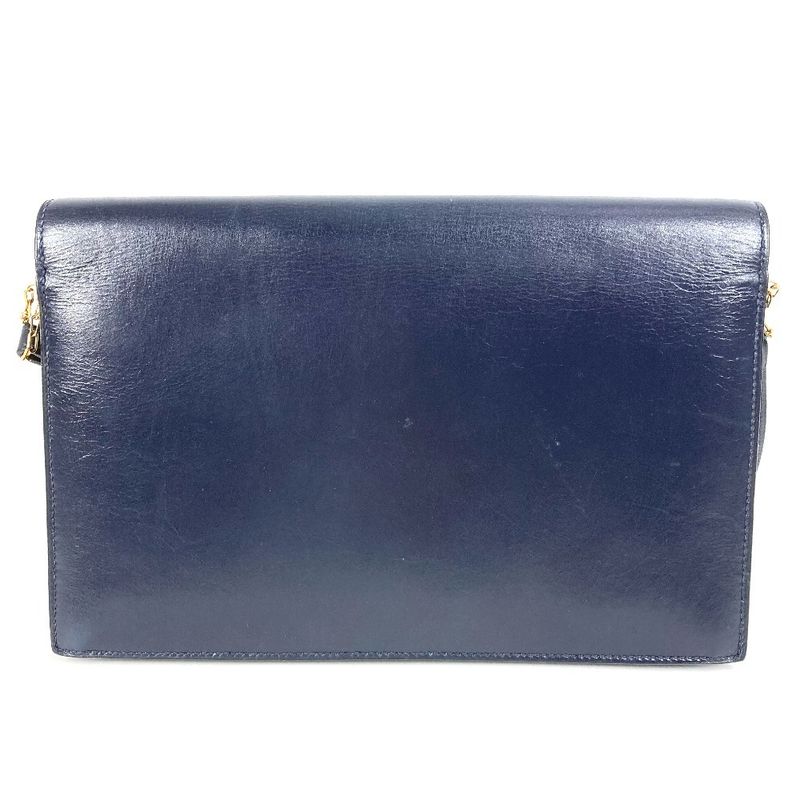 Hermes Shoulder Bag Liddy Box Calf Navy