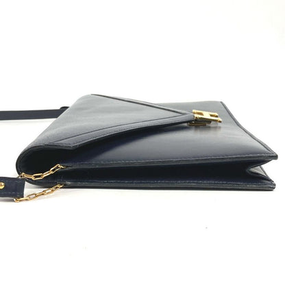 Hermes Shoulder Bag Liddy Box Calf Navy