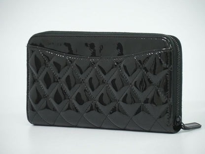 Authentic Chanel Coco Mark Matelasse Round Zipper Long Wallet Long Wallet