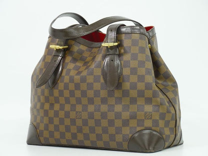 Authentic Louis Vuitton LV Hampstead GM Damier Ebène Tote Handbag Brown N51203