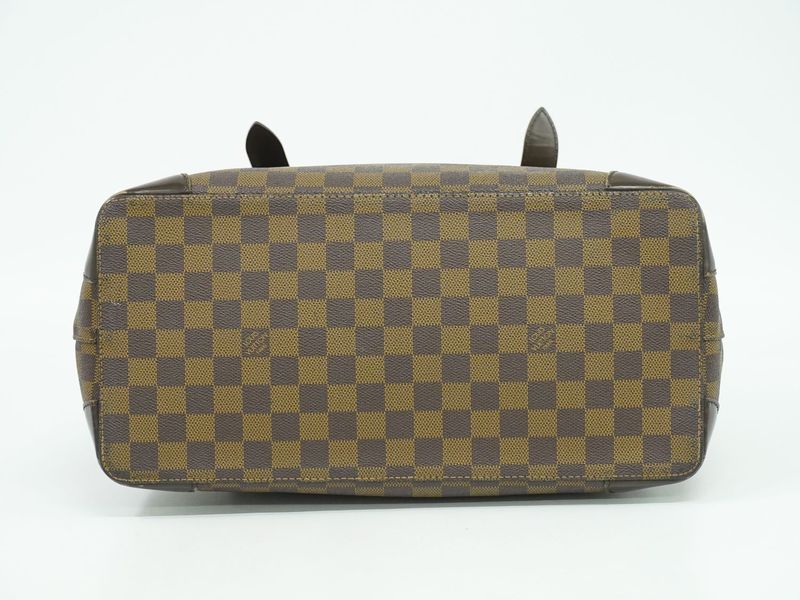 Authentic Louis Vuitton LV Hampstead GM Damier Ebène Tote Handbag Brown N51203