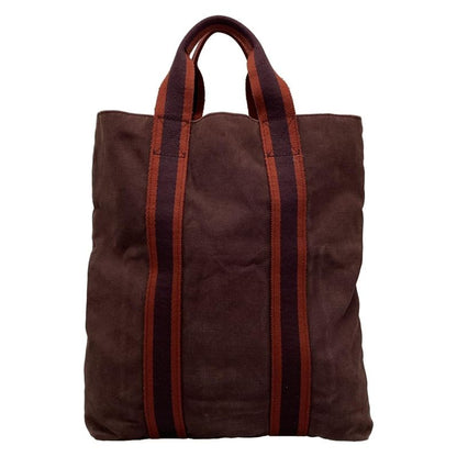 Hermes Fourre Tout Cabas Bordeaux And Red