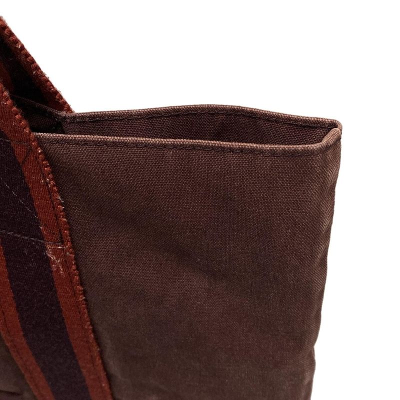 Hermes Fourre Tout Cabas Bordeaux And Red