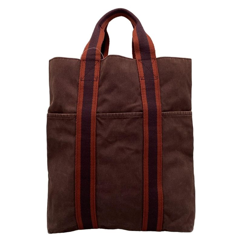 Hermes Fourre Tout Cabas Bordeaux And Red