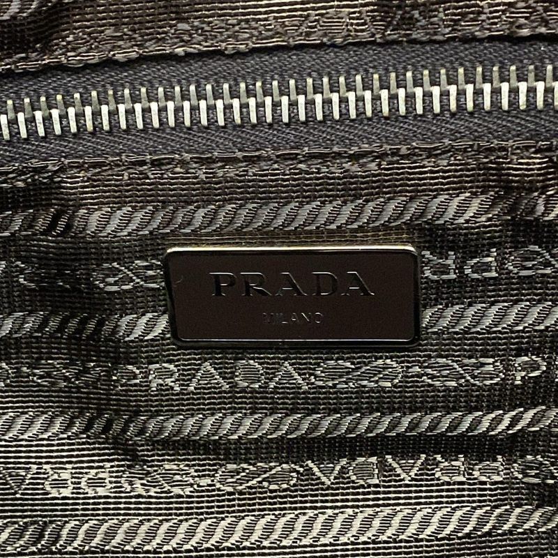Prada Handbag - B2052a Brown X Light Grey X Multi Leather