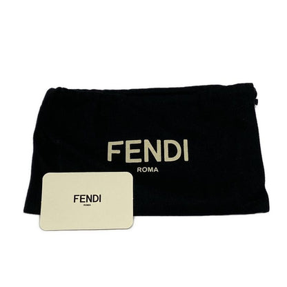 Fendi Shoulder Bag Baguette Slim Clutch Multicolor Fabric Bag 7m0295 Dark Brown