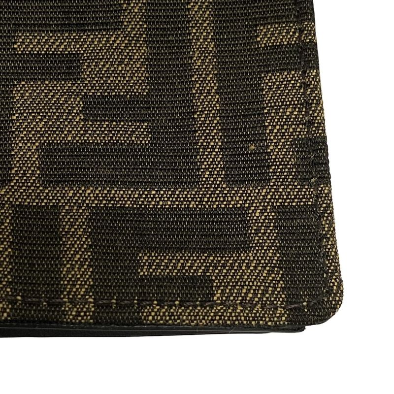 Fendi Shoulder Bag Baguette Slim Clutch Multicolor Fabric Bag 7m0295 Dark Brown