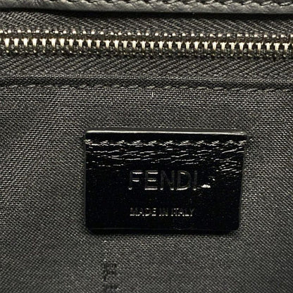 Fendi Shoulder Bag Baguette Slim Clutch Multicolor Fabric Bag 7m0295 Dark Brown