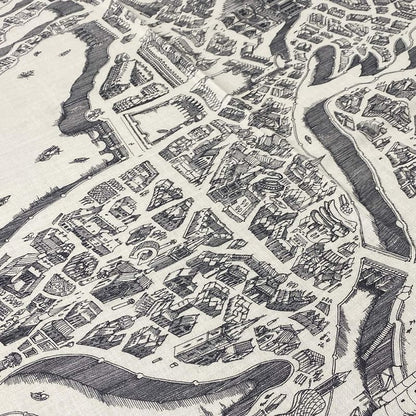 Hermes Stole (shawl) Carré 140/carré Géant White And Brown LA CITE Cavaliere