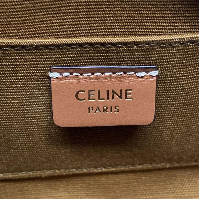Celine Shoulder Bag Cuir Triomphe Mini Camera Tan (black And Brown) And Multi