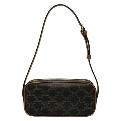 Celine Shoulder Bag Cuir Triomphe Mini Camera Tan (black And Brown) And Multi