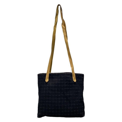 Hermes Tote Bag Amedava Cabas Deux Poches Black And Light Brown Gold Hardware