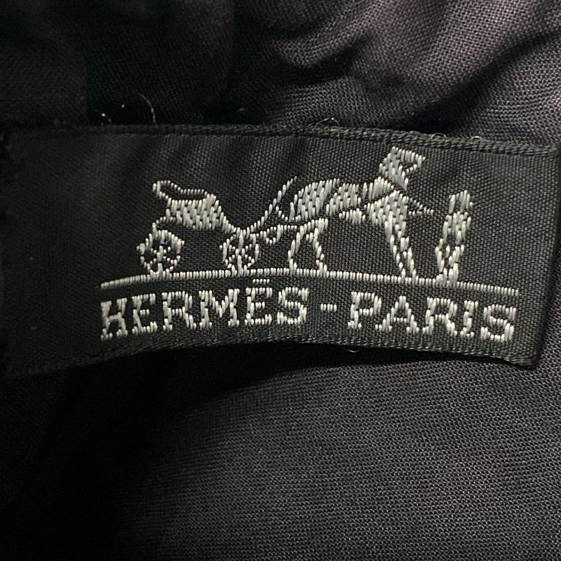 Hermes Tote Bag Amedava Cabas Deux Poches Black And Light Brown Gold Hardware