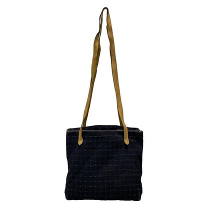 Hermes Tote Bag Amedava Cabas Deux Poches Black And Light Brown Gold Hardware