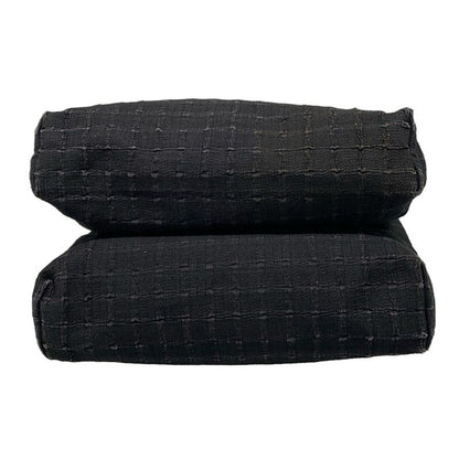 Hermes Tote Bag Amedava Cabas Deux Poches Black And Light Brown Gold Hardware