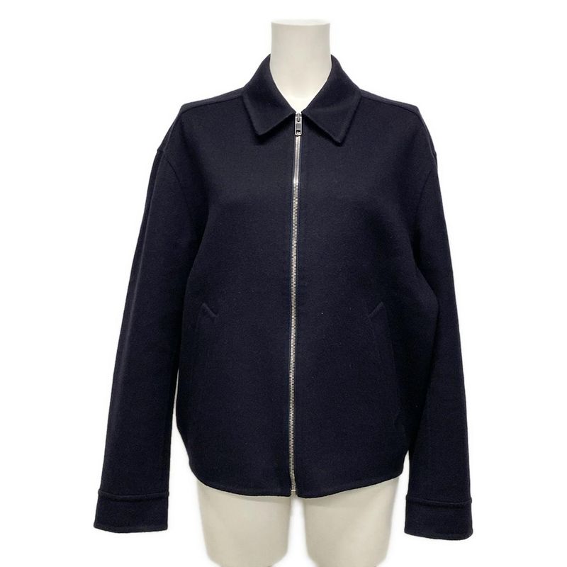 Gucci Blouson Size 46 S Men's Double Face Wool Jacket 762521 Dark Navy Zip Up /